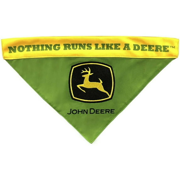 Pets First John Deere Reversible Pet Bandana for Dogs & Cats, Large / Extra-Large