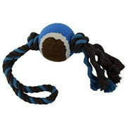 Pets First Knotted Rope Toy with Tennis Ball for Dogs | Hours of Play | Approved by Dogs | Blue