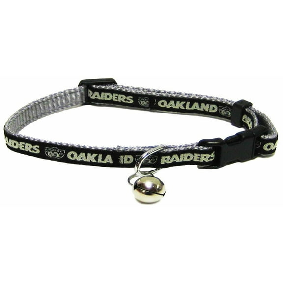 Pets First Las Vegas Raiders Cat Collar - Durable and Heavy Duty Nylon Web Collar