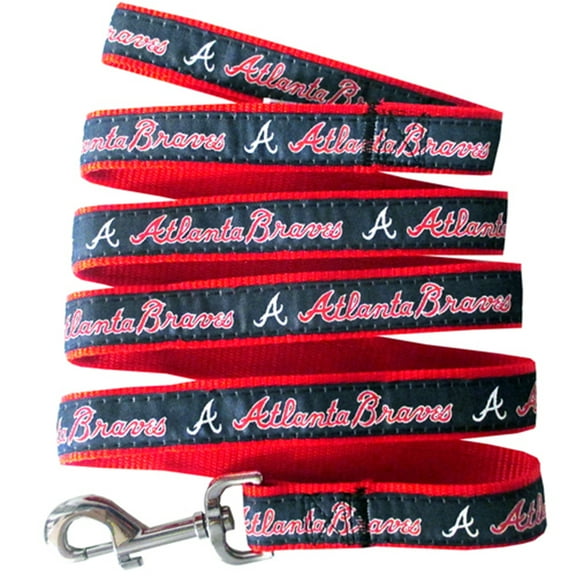 Pets First MLB Atlanta Braves Cats and Dogs Durable Pet Leash, Small