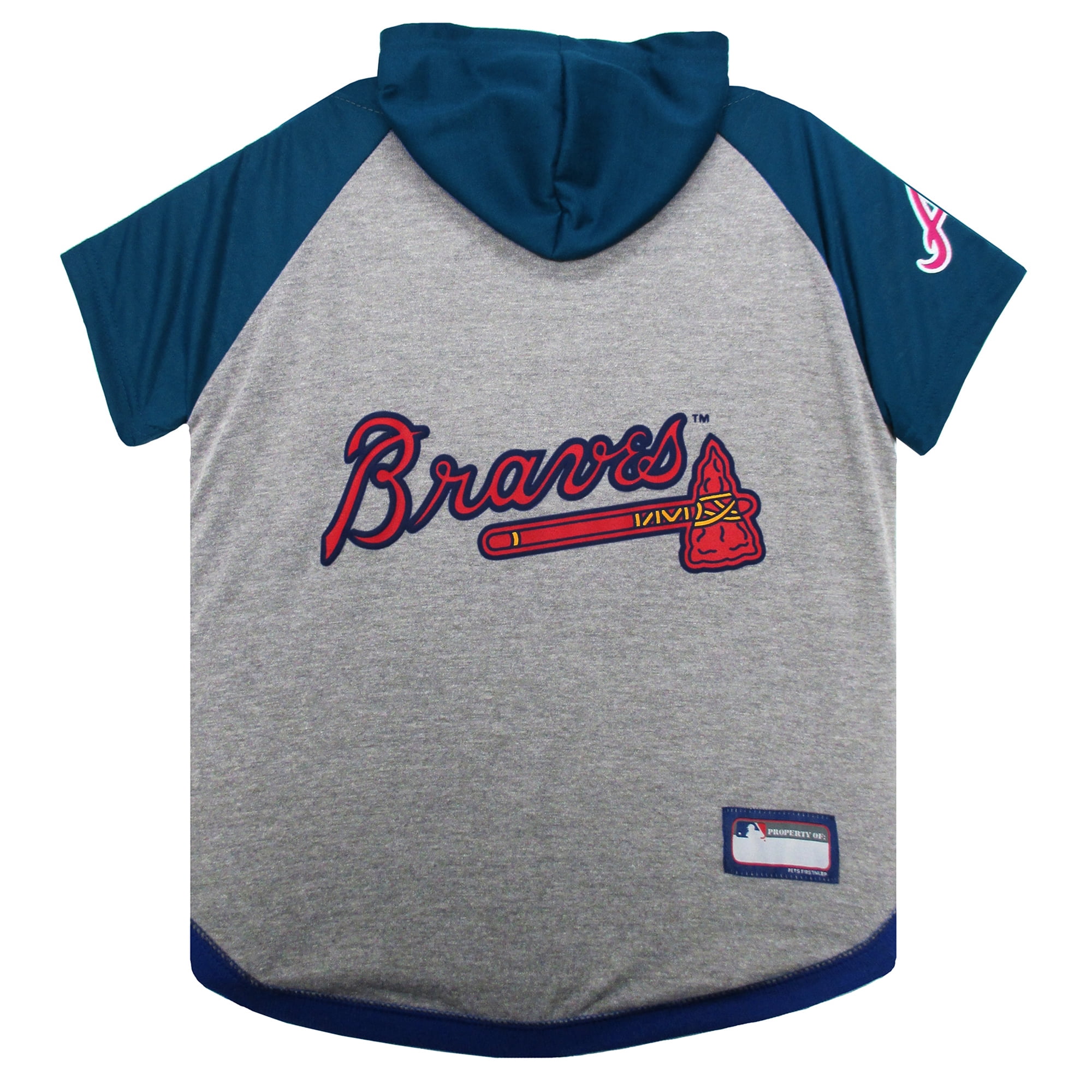 Pets First MLB Atlanta Braves Hoodie Tee Shirt for Dogs and Cats, Warm and Comfort - Extra Small