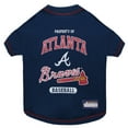 thumbnail image 1 of Pets First MLB Atlanta Braves Tee Shirt for Dogs & Cats. Officially Licensed - Extra Small, 1 of 3