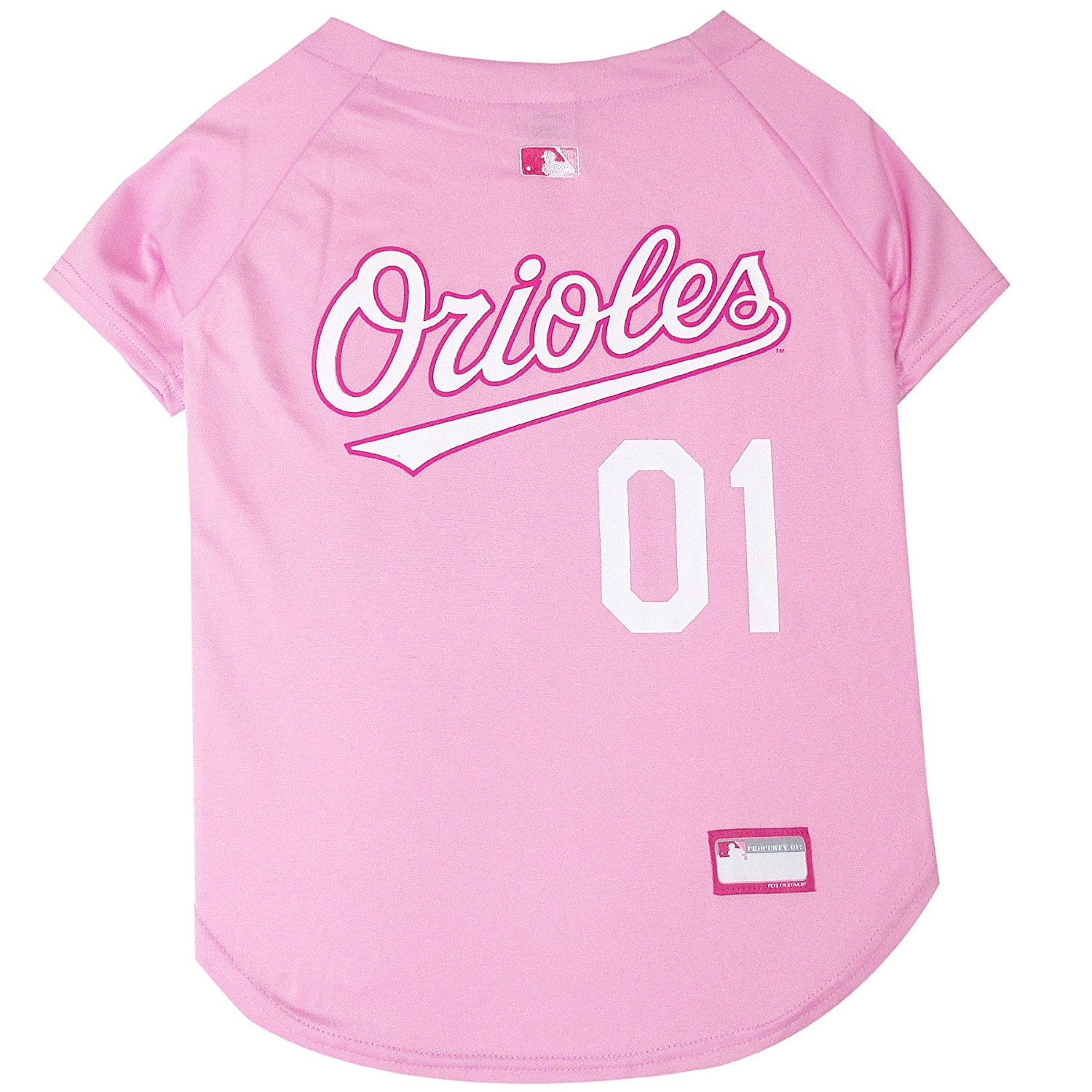 Pets First MLB Baltimore Orioles Baseball Pink Jersey - Licensed MLB Jersey  - Small 