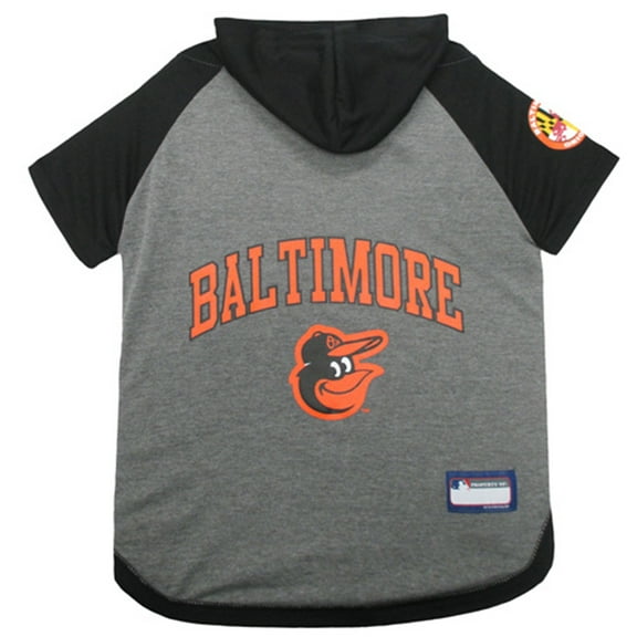 Pets First MLB Baltimore Orioles Hoodie Tee Shirt for Dogs and Cats, Warm and Comfort - Medium