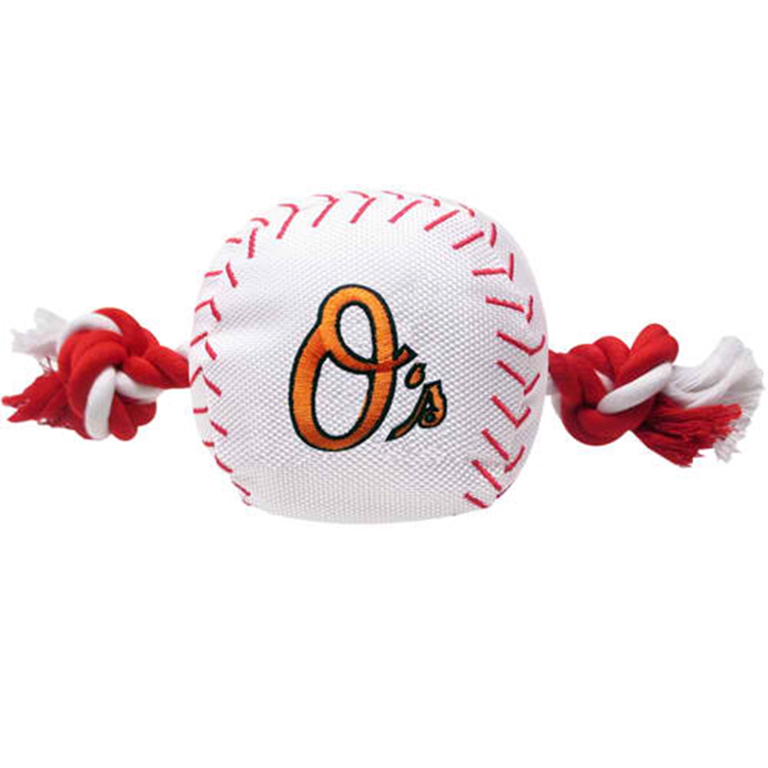 Pets First MLB Baltimore Orioles Nylon Baseball Rope Tug Toy, MLB Licensed, Heavy Duty and Durable Toy