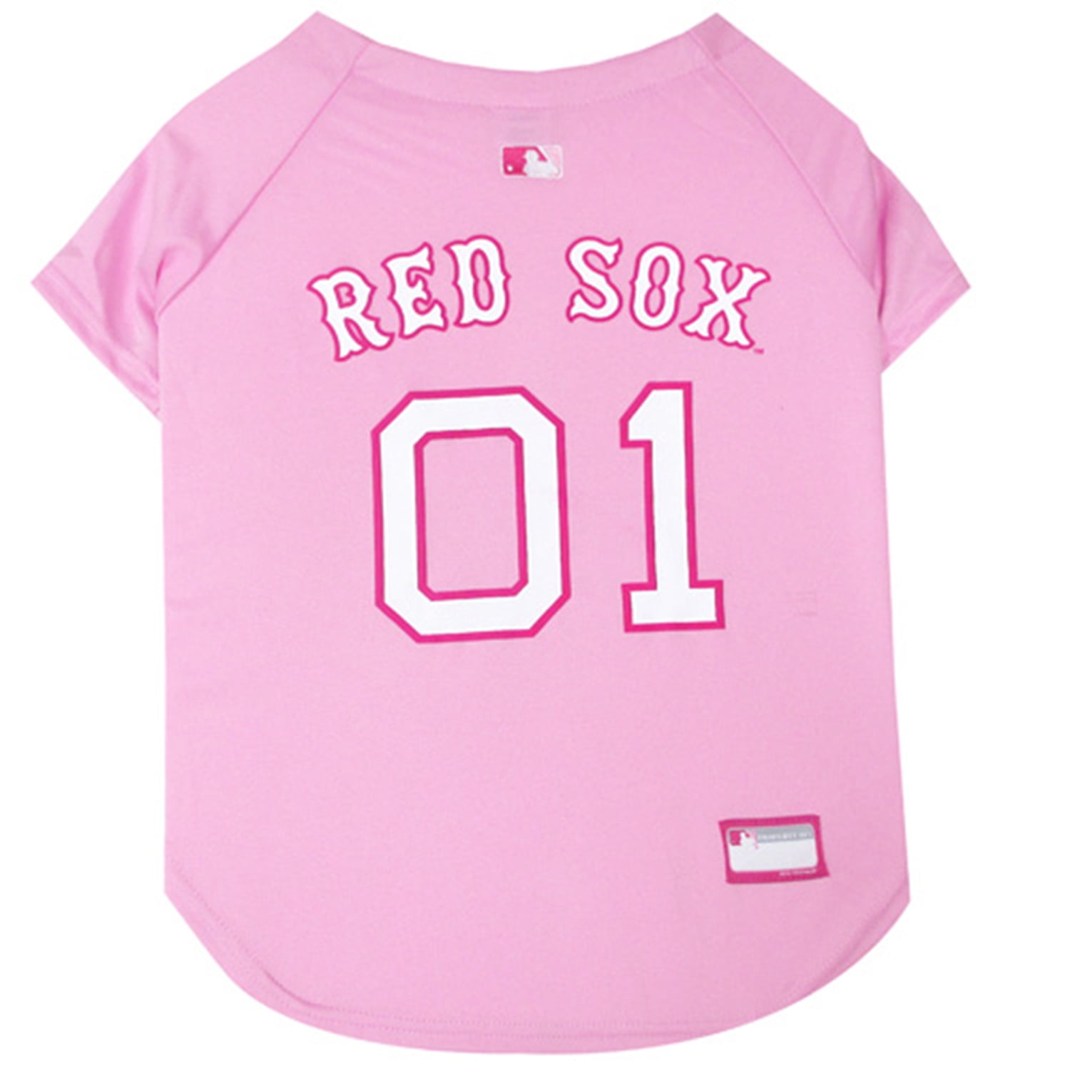 Pets First MLB Boston Red Sox Baseball Pink Jersey - Licensed MLB Jersey -  Small 