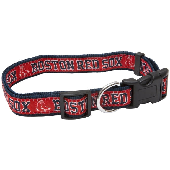Pets First MLB Boston Red Sox Dogs and Cats Collar - Heavy-Duty, Durable & Adjustable - Small