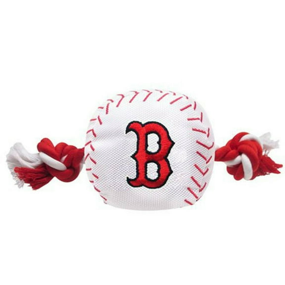 Pets First MLB Boston Red Sox Nylon Baseball Rope Tug Toy, MLB Licensed, Heavy Duty and Durable Toy