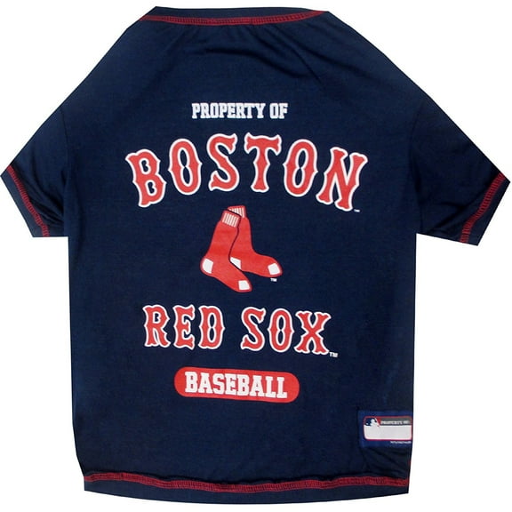 Pets First MLB Boston Red Sox Tee Shirt for Dogs & Cats. Officially Licensed - Large