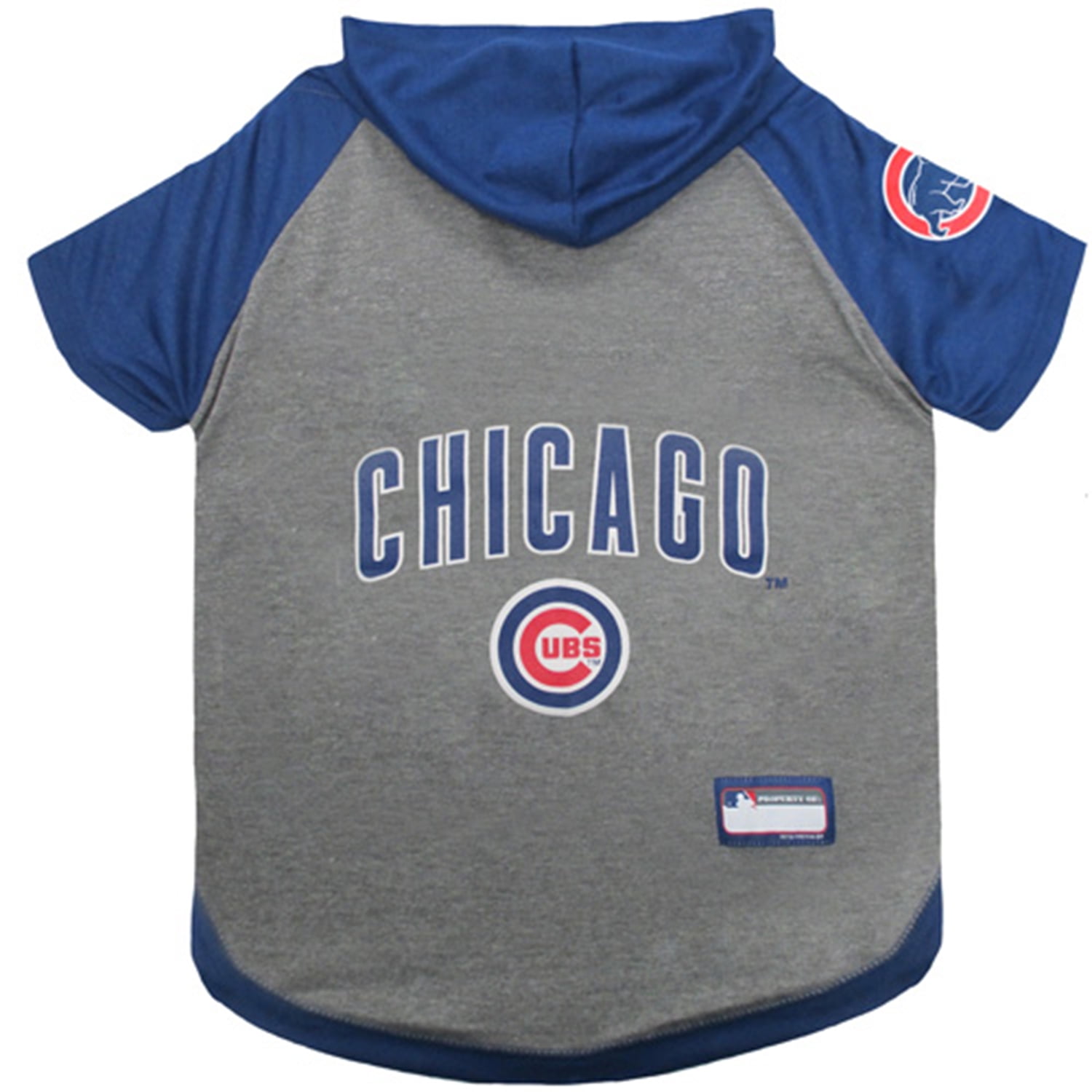 Pets First MLB Chicago Cubs Hoodie Tee Shirt for Dogs and Cats, Warm and Comfort - Small