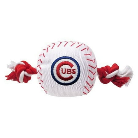 Pets First MLB Chicago Cubs Nylon Baseball Rope Tug Toy, MLB Licensed, Heavy Duty and Durable Toy