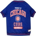 thumbnail image 1 of Pets First MLB Chicago Cubs Tee Shirt for Dogs & Cats. Officially Licensed - Small, 1 of 3