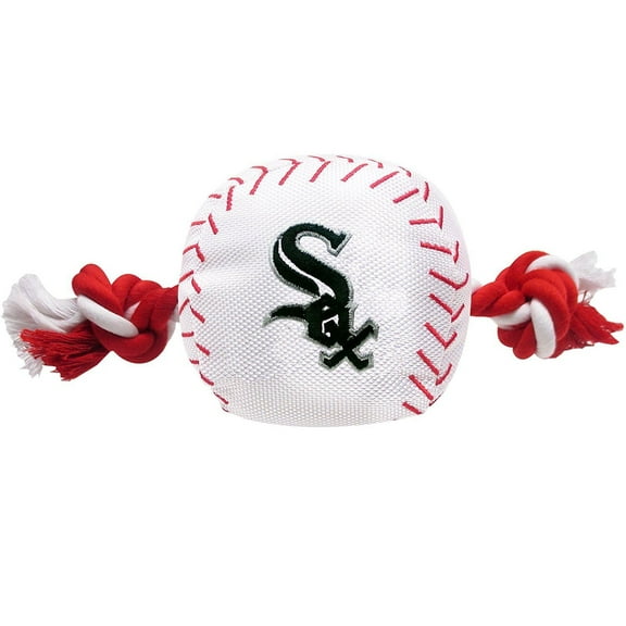 Pets First MLB Chicago White Sox Nylon Baseball Rope Tug Toy, MLB Licensed, Heavy Duty and Durable Toy