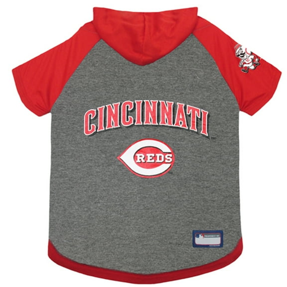 Pets First MLB Cincinnati Reds Hoodie Tee Shirt for Dogs and Cats, Warm and Comfort - Medium