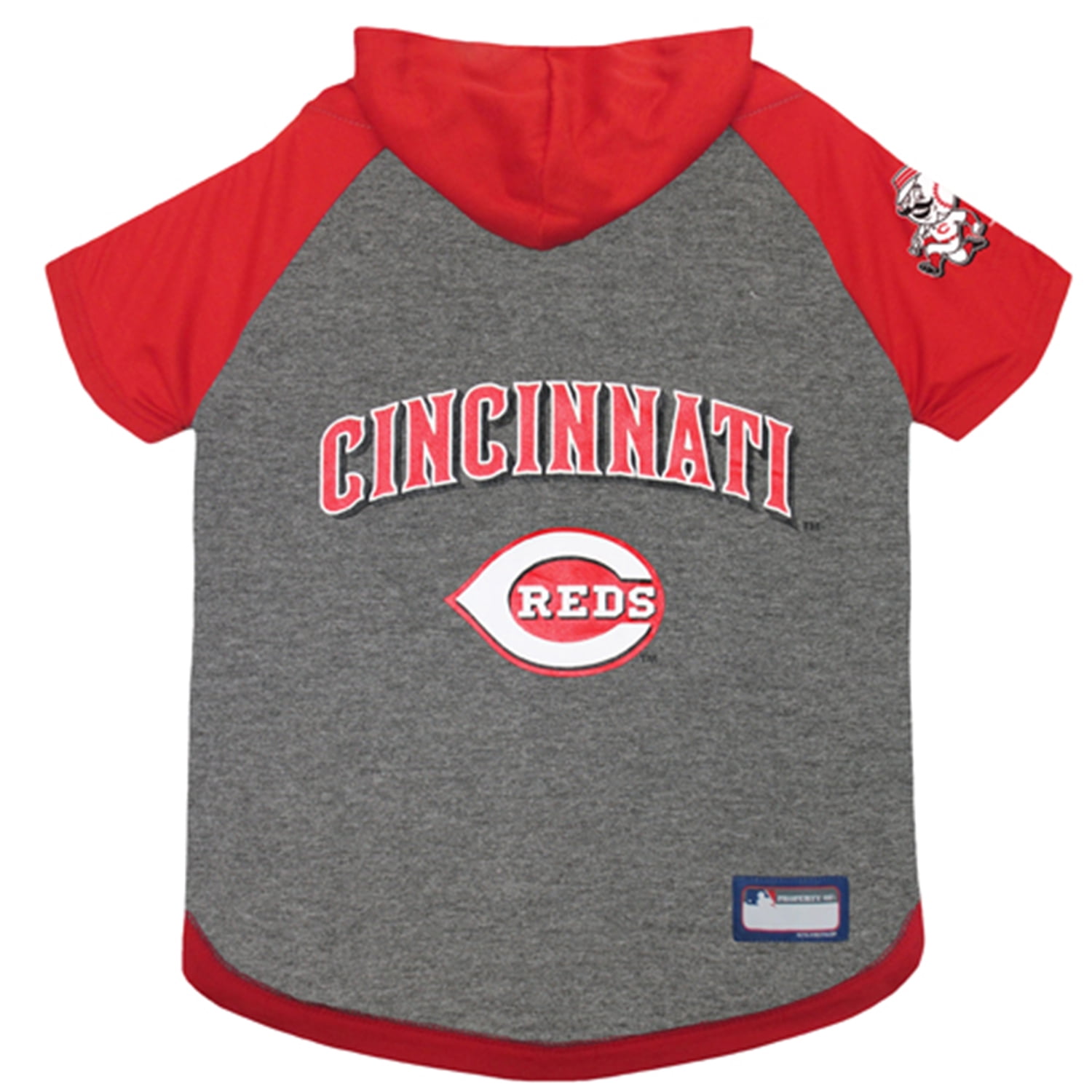 Pets First MLB Cincinnati Reds Hoodie Tee Shirt for Dogs and Cats, Warm and Comfort - Small