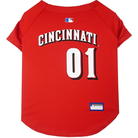 Pets First MLB Cincinnati Reds Mesh Jersey for Dogs and Cats - Licensed Soft Poly-Cotton Sports Jersey - Medium