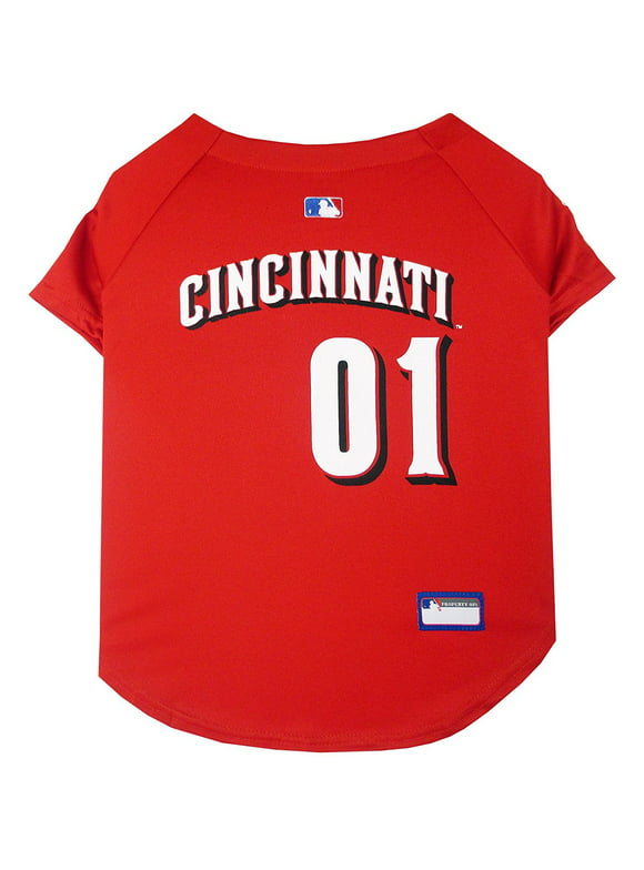 Pets First MLB Cincinnati Reds Mesh Jersey for Dogs and Cats - Licensed Soft Poly-Cotton Sports Jersey - Medium