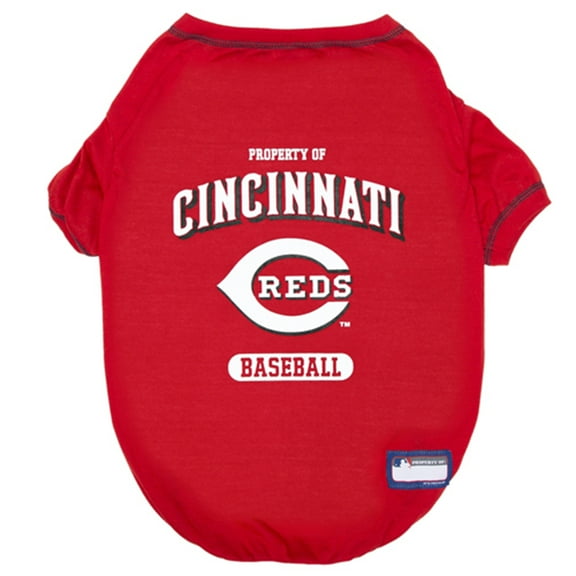 Pets First MLB Cincinnati Reds Tee Shirt for Dogs & Cats. Officially Licensed - Medium