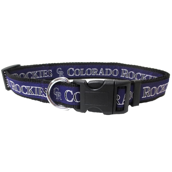 Pets First MLB Colorado Rockies Dogs and Cats Collar - Heavy-Duty, Durable & Adjustable - Large