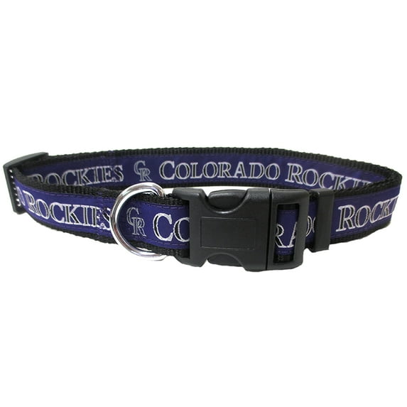 Pets First MLB Colorado Rockies Dogs and Cats Collar - Heavy-Duty, Durable & Adjustable - Medium