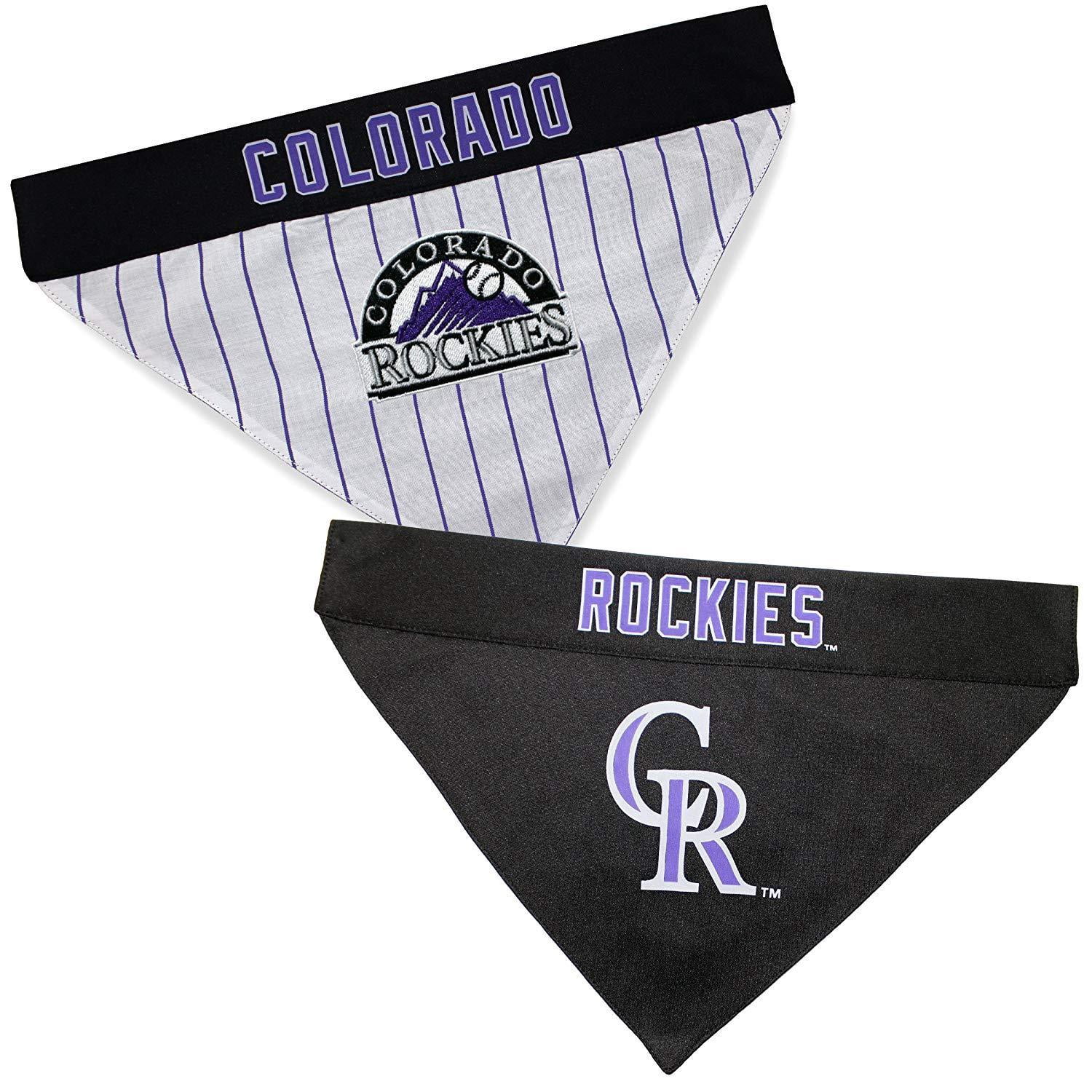 Pets First MLB Colorado Rockies Reversible Bandana - Dual-Sided Bandana for Cats & Dogs