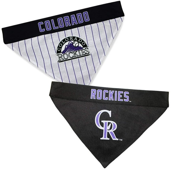 Pets First MLB Colorado Rockies Reversible Bandana - Dual-Sided Bandana for Cats & Dogs