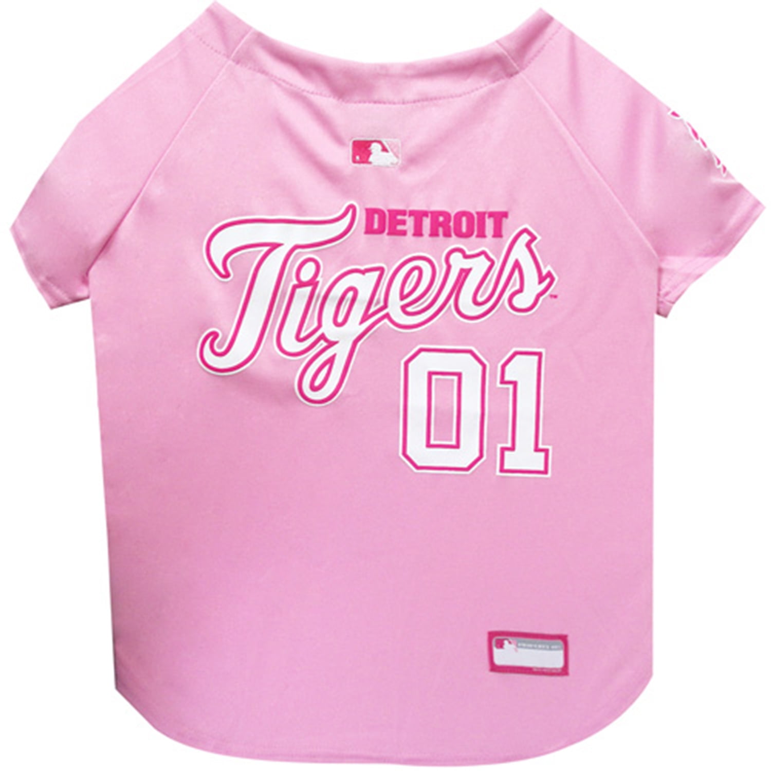 Pets First MLB Detroit Tigers Baseball Pink Jersey - Licensed MLB