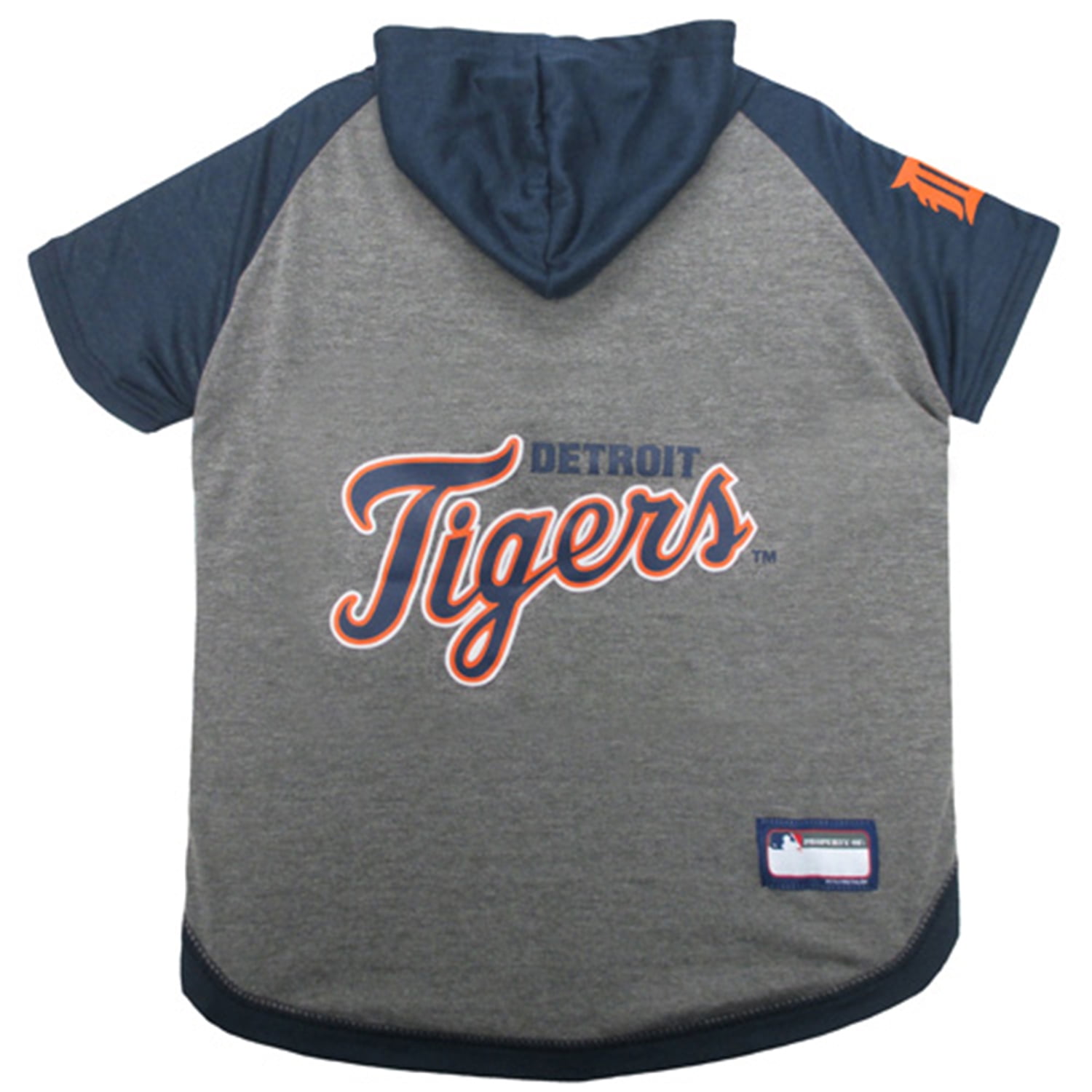Pets First MLB Detroit Tigers Hoodie Tee Shirt for Dogs and Cats, Warm and Comfort - Large