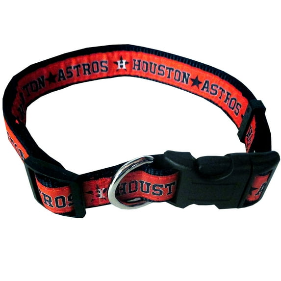 Pets First MLB Houston Astros Dogs and Cats Collar - Heavy-Duty, Durable & Adjustable - Medium