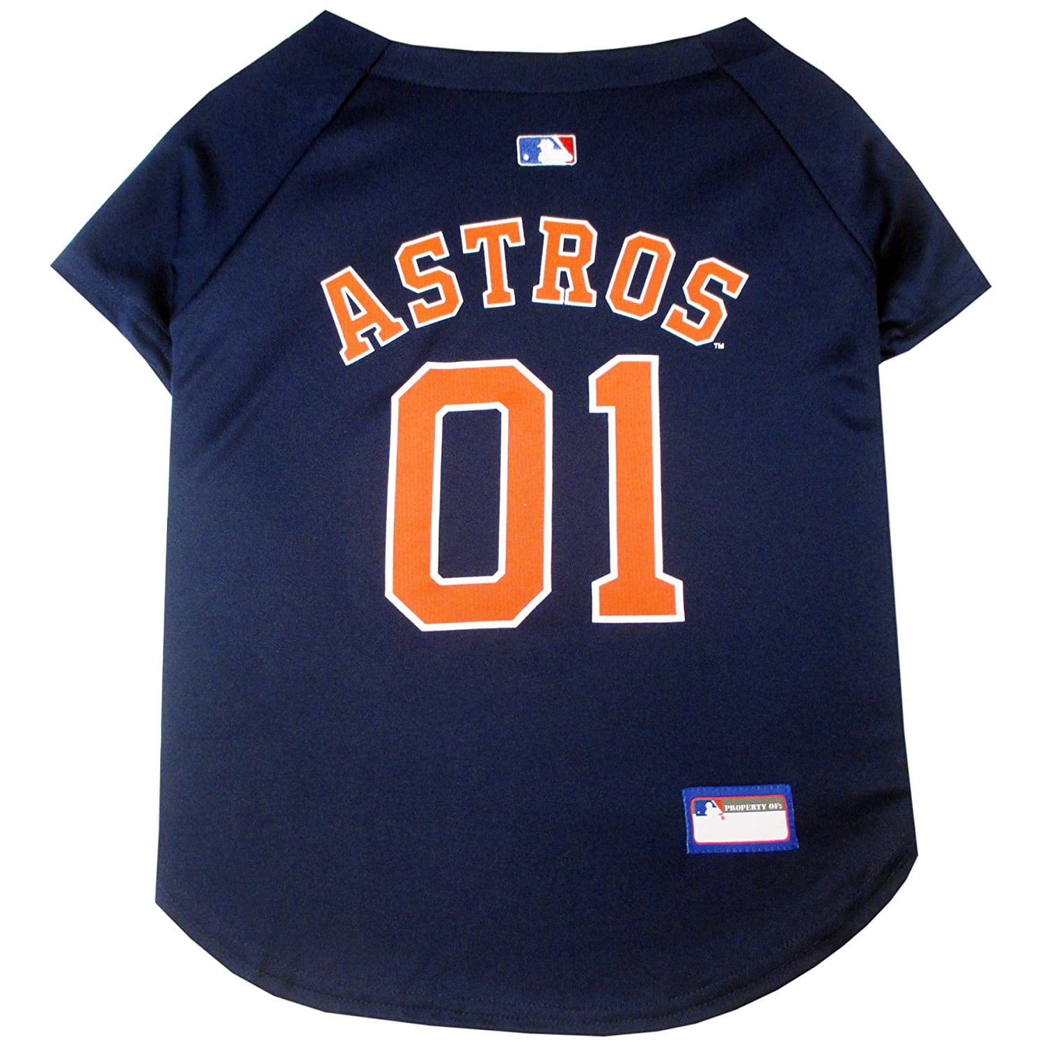 Pets First MLB Houston Astros Mesh Jersey for Dogs and Cats - Licensed Soft Poly-Cotton Sports Jersey - Extra Small