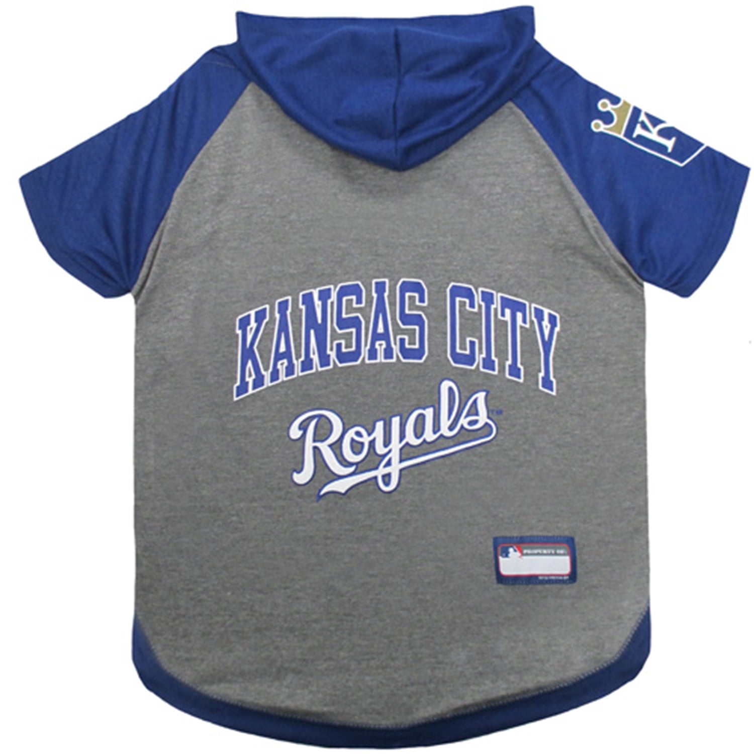 Pets First MLB Kansas City Royals Hoodie Tee Shirt for Dogs and Cats, Warm and Comfort - Medium
