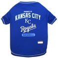 thumbnail image 1 of Pets First MLB Kansas City Royals Tee Shirt for Dogs & Cats. Officially Licensed - Large, 1 of 3