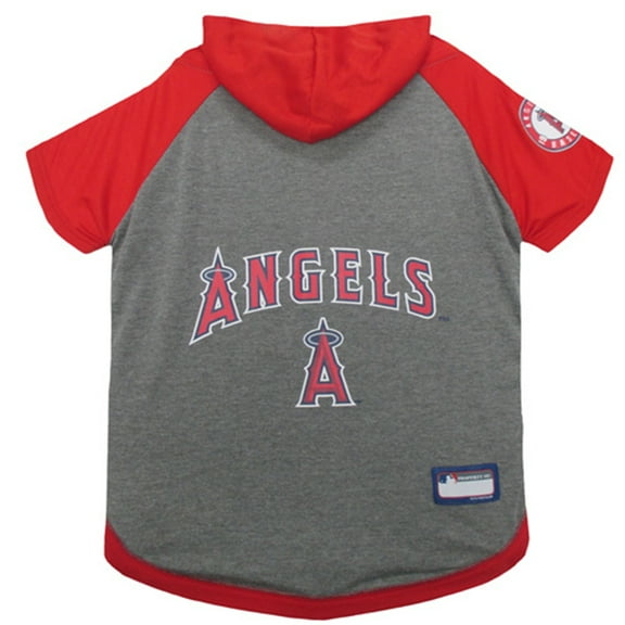 Pets First MLB Los Angeles Angels Hoodie Tee Shirt for Dogs and Cats, Warm and Comfort - Medium