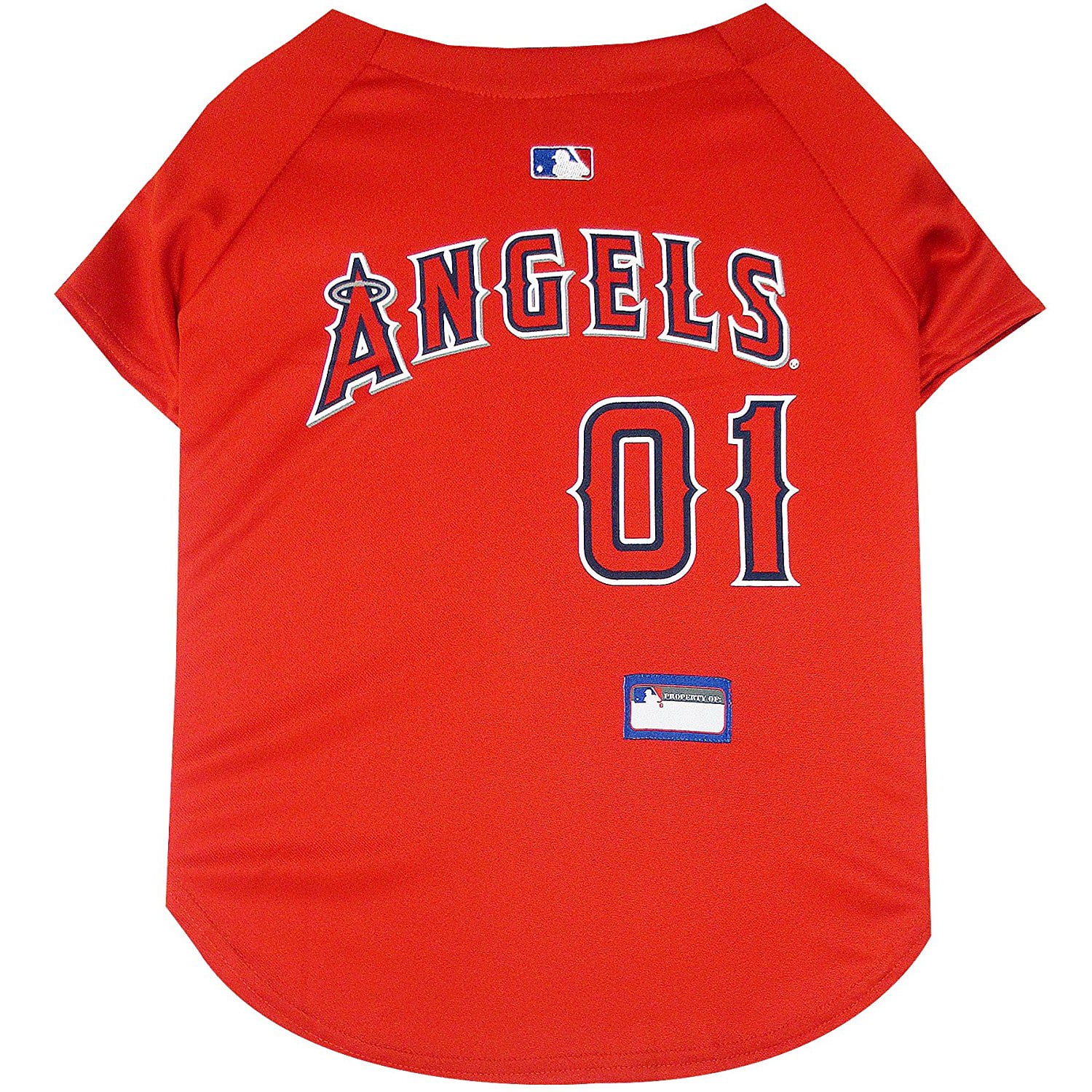 Pets First MLB Los Angeles Angels Mesh Jersey for Dogs and Cats - Licensed Soft Poly-Cotton Sports Jersey - Small