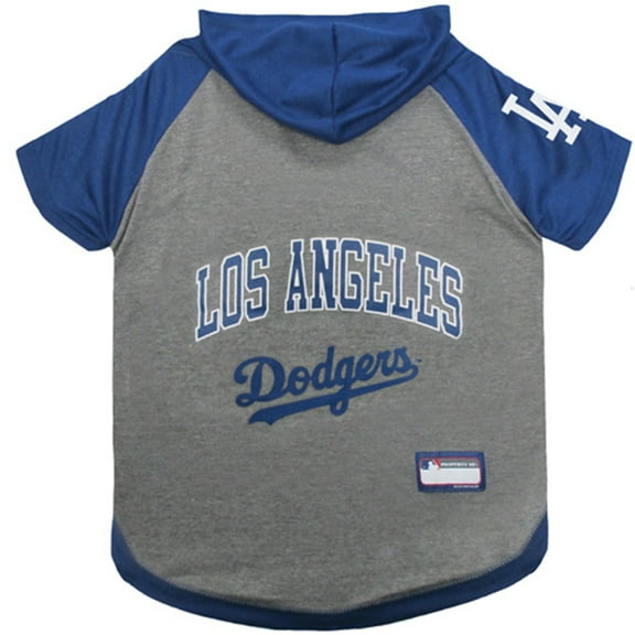 Pets First MLB Los Angeles Dodgers Hoodie Tee Shirt for Dogs and Cats, Warm and Comfort - Medium