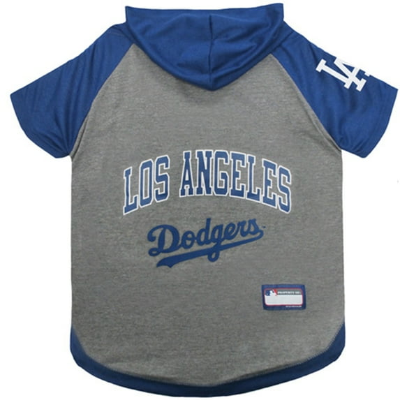 Pets First MLB Los Angeles Dodgers Hoodie Tee Shirt for Dogs and Cats, Warm and Comfort - Small