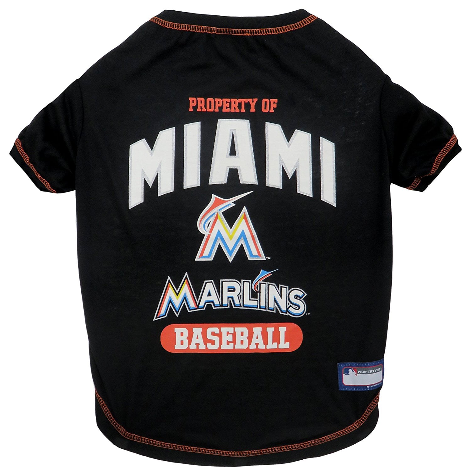 Pets First MLB Miami Marlins Tee Shirt for Dogs & Cats. Officially Licensed  - Extra Large 