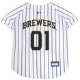 thumbnail image 1 of Pets First MLB Milwaukee Brewers Mesh Jersey for Dogs and Cats - Licensed Soft Poly-Cotton Sports Jersey - Extra Large, 1 of 4