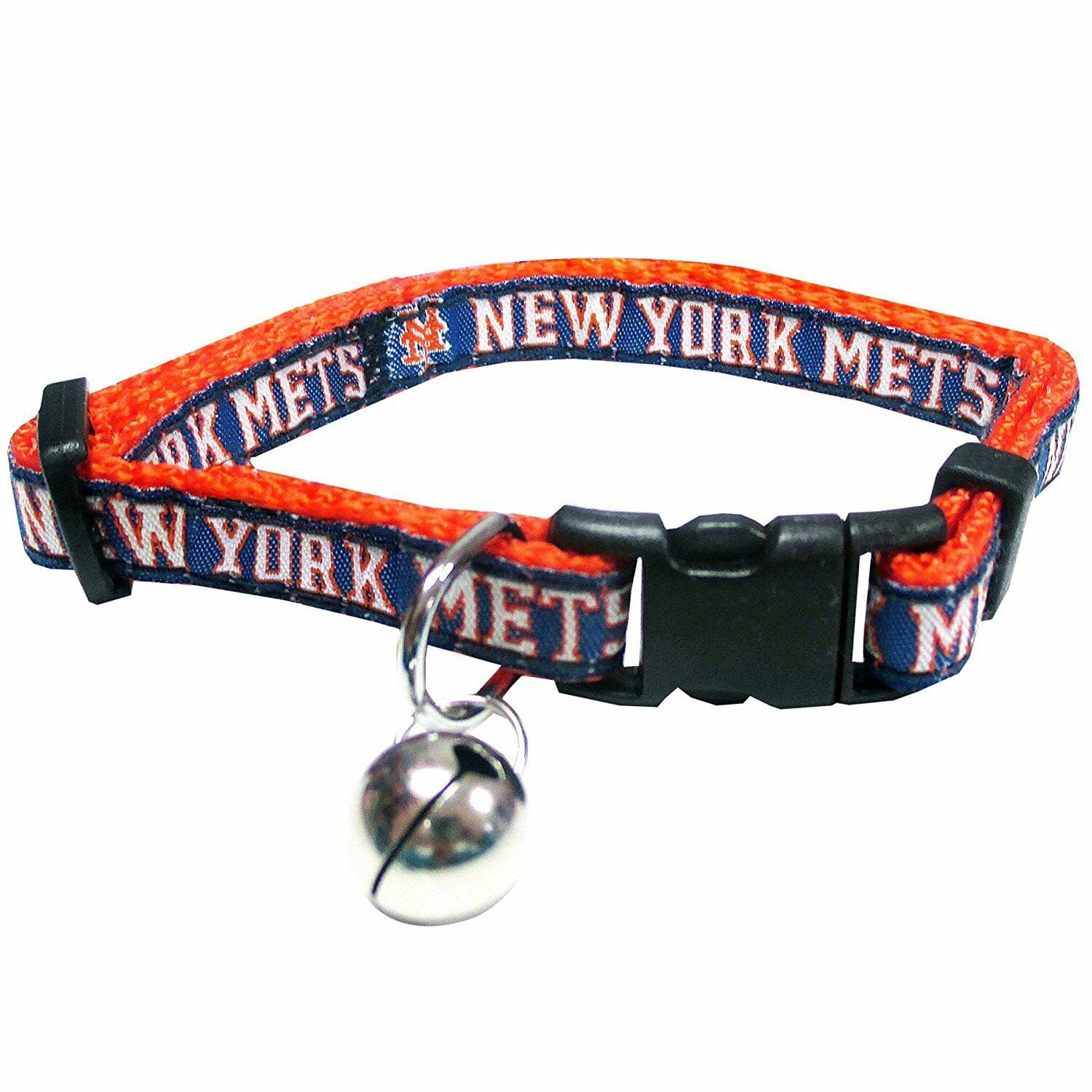 Pets First MLB New York Mets Adjustable, Breakaway Cat Collar, Durable Nylon with Jingle Bell in 29 MLB teams