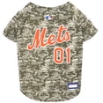thumbnail image 1 of Pets First MLB New York Mets Camouflage Jersey For Dogs, Pet Shirt For Hunting, Hosting a Party, or Showing off your Sports Team, Medium, 1 of 4