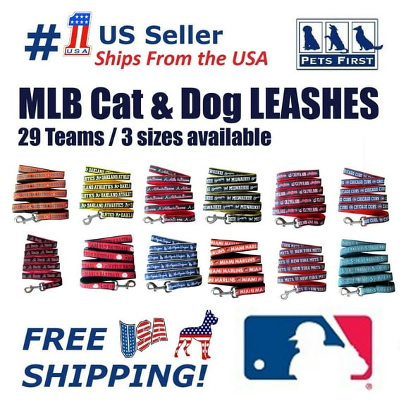 Pets First MLB New York Mets Cats and Dogs Durable Pet Leash, Small