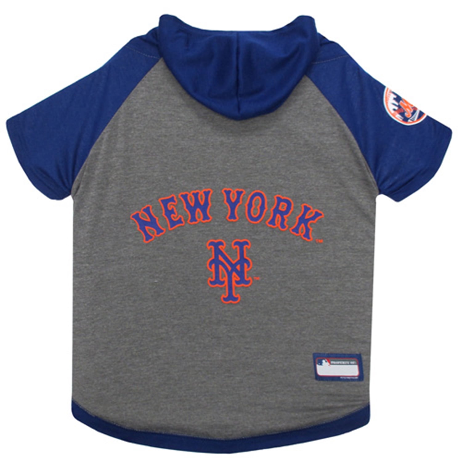Pets First MLB New York Mets Hoodie Tee Shirt for Dogs and Cats, Warm and Comfort - Extra Small