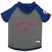 Pets First MLB New York Mets Hoodie Tee Shirt for Dogs and Cats, Warm and Comfort - Medium