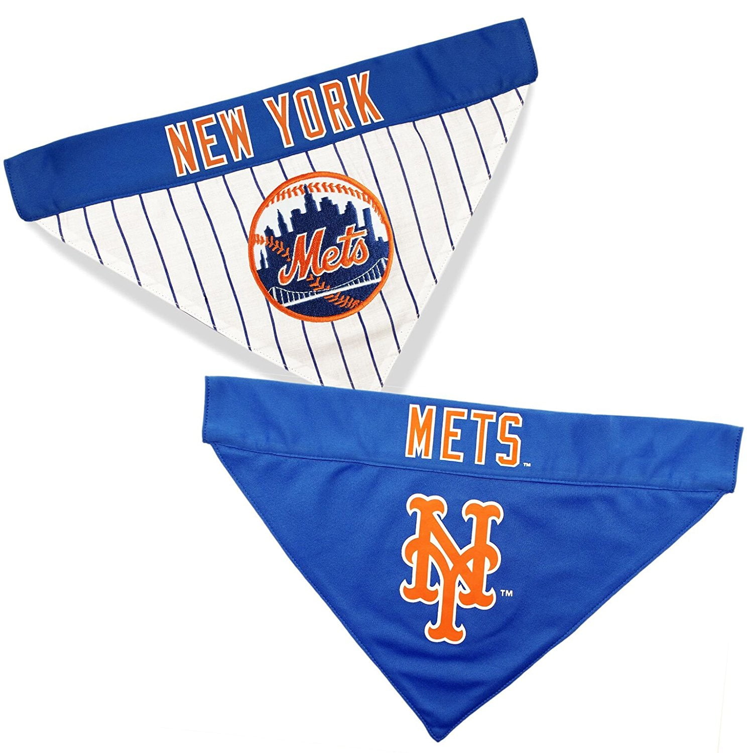 Pets First MLB New York Mets Reversible Bandana - Dual-Sided Bandana for Cats & Dogs