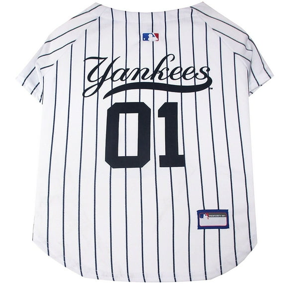 Pets First MLB New York Yankees Mesh Jersey for Dogs and Cats - Licensed Soft Poly-Cotton Sports Jersey - Small