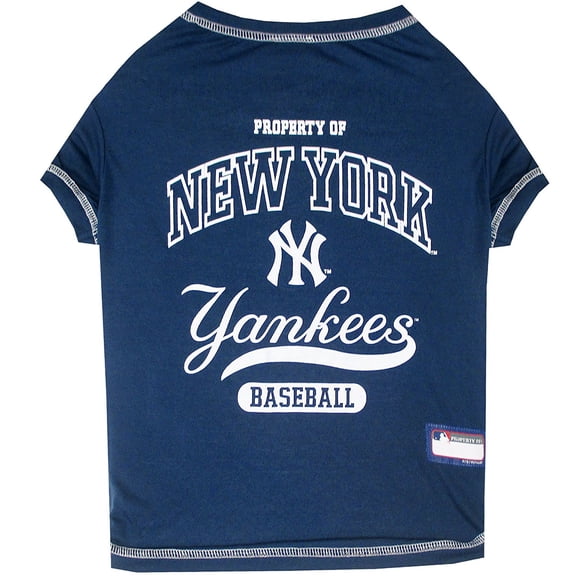 Pets First MLB New York Yankees Tee Shirt for Dogs & Cats. Officially Licensed - Extra Small