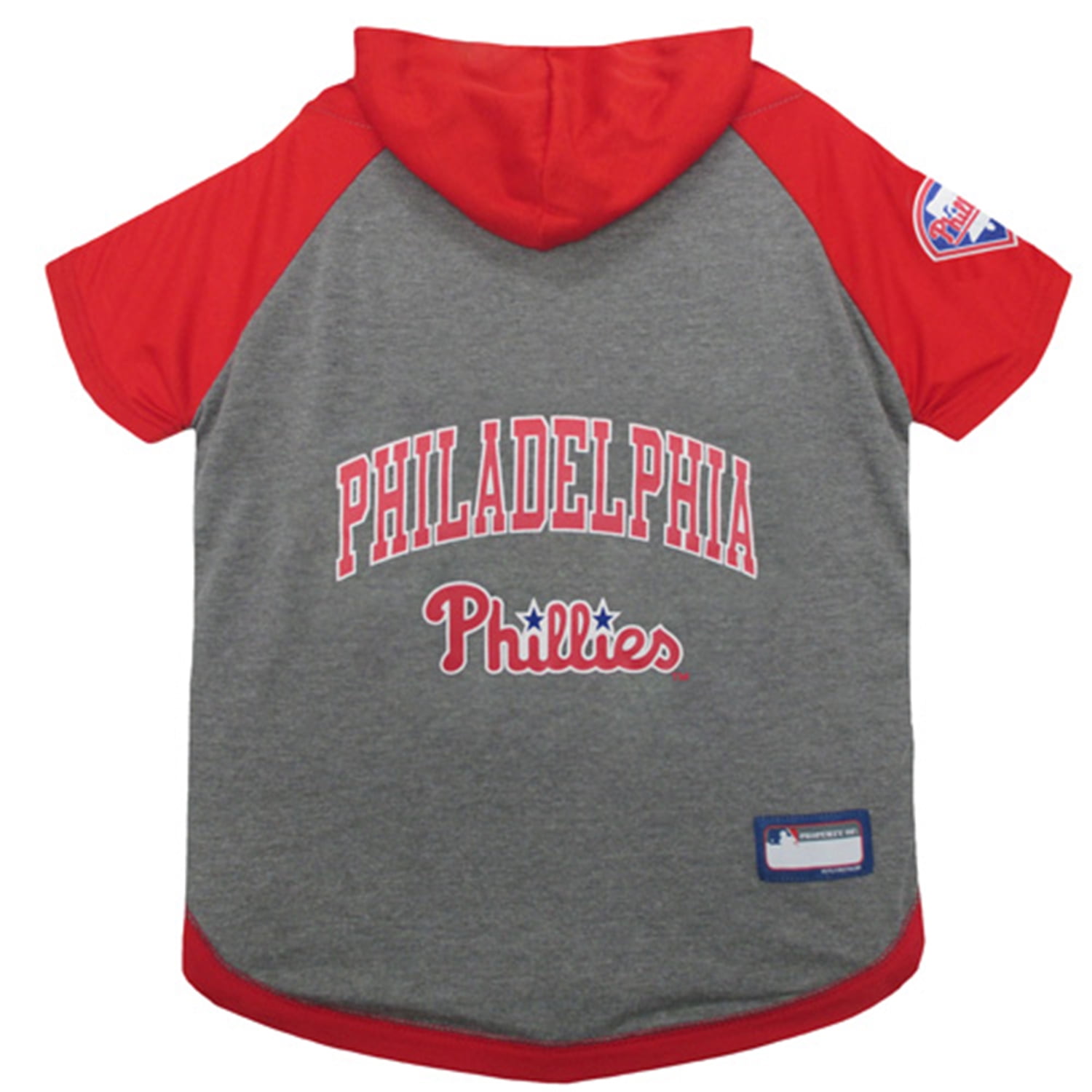 Pets First MLB Philadelphia Phillies Hoodie Tee Shirt for Dogs and Cats, Warm and Comfort - Medium