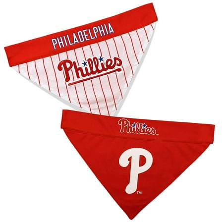 Pets First MLB Philadelphia Phillies Reversible Bandana - Dual-Sided Bandana for Cats & Dogs