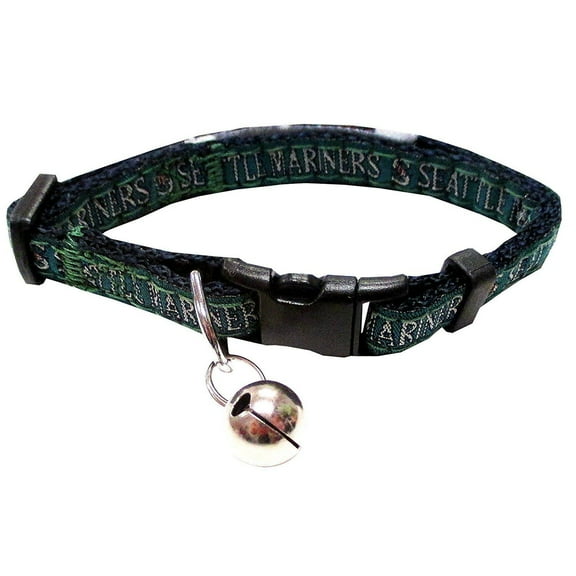 Pets First MLB Seattle Mariners Adjustable, Breakaway Cat Collar, Durable Nylon with Jingle Bell in 29 MLB teams