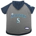 thumbnail image 1 of Pets First MLB Seattle Mariners Hoodie Tee Shirt for Dogs and Cats, Warm and Comfort - Large, 1 of 3